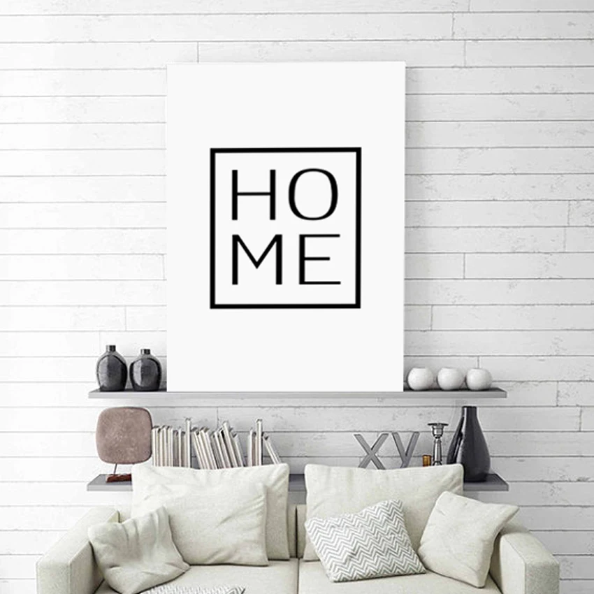 

HOME Poster Typography Wall Art Design Home Decor Family decor Prints canvas poster for painting on the wall Home decorative