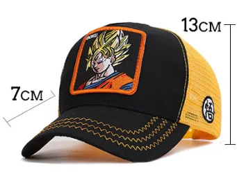 Dragon Ball Goku бейсбольная кепка s для мужчин и женщин Snapback Хип-Хоп Кепка летняя Bone gorra hombre Регулируемая Кепка для водителя грузовика сетчатая Кепка для папы CZX7