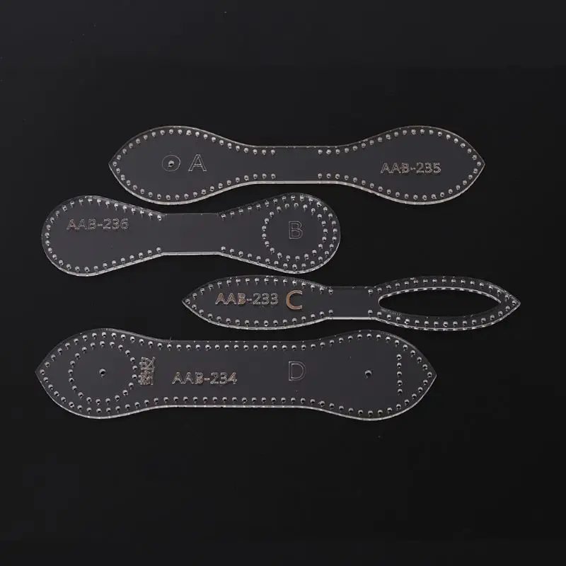 

Acrylic Stencil DIY Leather Handmade Craft Key Chain Keyfob Pattern Buckle Sewing Template DIY Tools