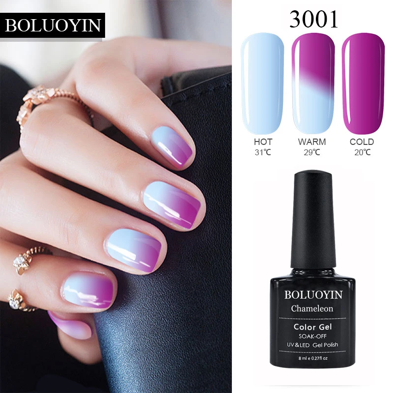 

Temperature Change Color Gel Nail Polish Soak Off Lucky Chameleon Thermo Gel Lacquer Long Lasting UV Gel Varnish Nail Art