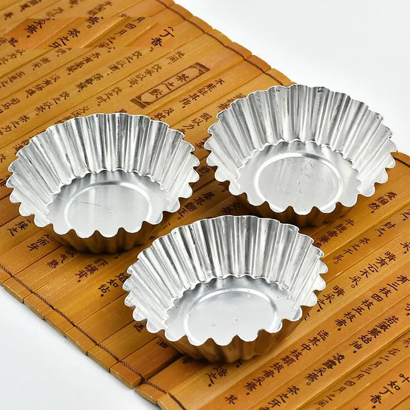 

10Pcs Egg Tart Molds Aluminum Mold Tray For Cupcake Kitchen Confectionery Moulds Bakeware Baking Dish Pastry Tools