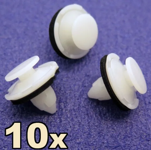 Cowl Vent Bonnet Fan Intake Seal Clips 10x Honda Rubber Seal Weatherstrip Clips