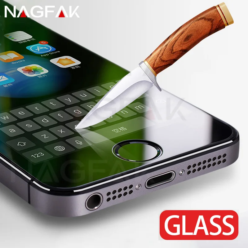 NAGFAK закаленное стекло для Apple iPhone 5S 5 SE защита экрана 9H защитная пленка Se|Защитные