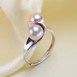 925 серебряные свадебные вечерние жемчужина безымянный палец кольцо настройки регулируется кольцо ювелирных изделий Запчасти арматура