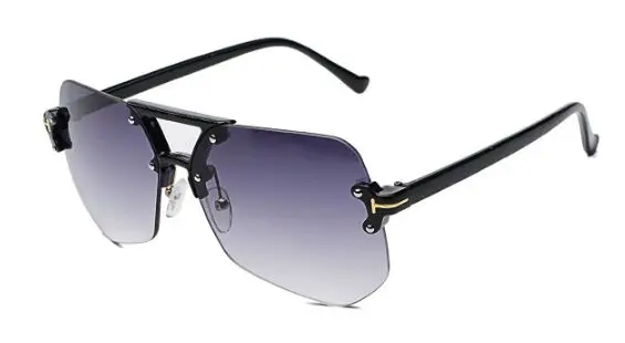 RunBird квадратные в стиле хип-хоп, модная фирменная дизайнерская обувь, солнцезащитные очки для мужчин и женщин, прозрачные солнцезащитные очки, женские очки, размер d 379R - Цвет линз: Double Grey