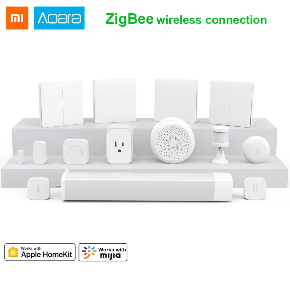 

New Xiaomi Smart Home for Baby Room Aqara WiFi Zigbee Smart Gateway + Wireless Light Control for Home Automation Homekit Version