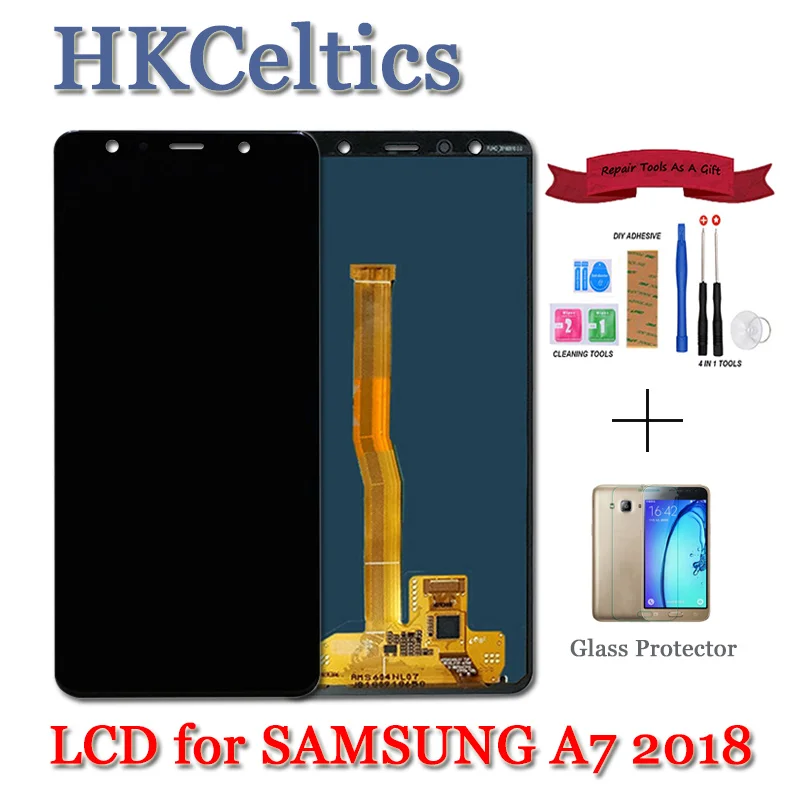 6 0 ''дюймовый Amoled для Samsung Galaxy A7 2018 SM A750F A750 ЖК дисплей кодирующий