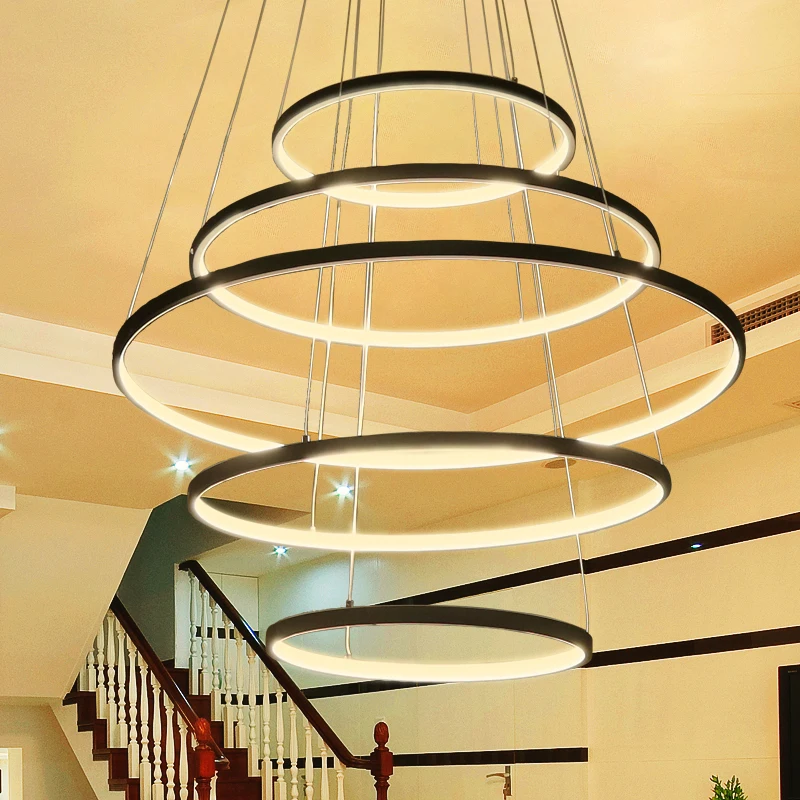 Us 114 22 Hot Circle Rings Modern Led Pendant Lights For Living Room Dining High Quality Novelty Home Lamps Ac110v 220v In Us 114 22 Hot Circle Rings Modern Led Pendant Lights For Living Room Dining High Quality Novelty Home Lamps Ac110v 220v In