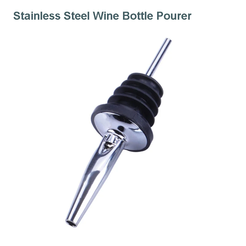 1 шт винные бутылки Pourer из нержавеющей стали серебряные пробки с резиновыми