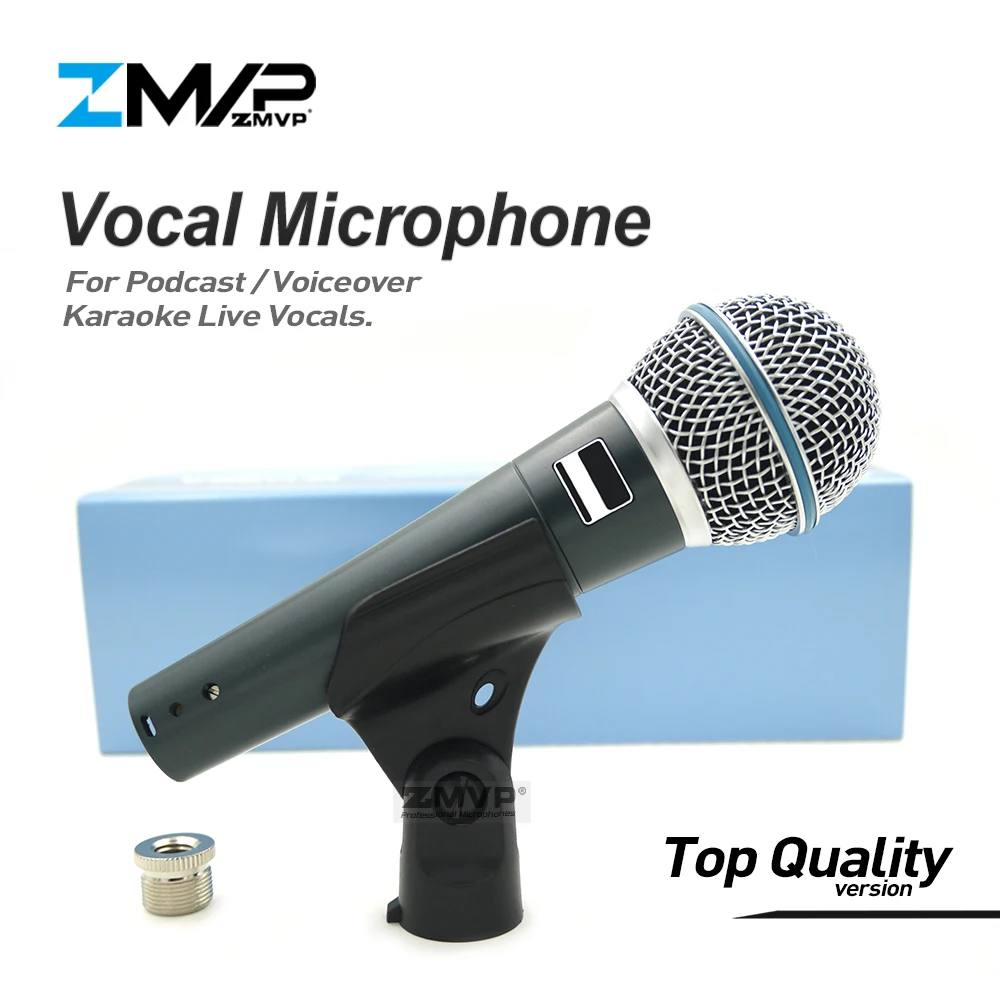 Высокое качество версия супер-Cardioid Live Vocals Караоке динамический 58A проводной микрофон Подкаст микрофон voicever микрофон
