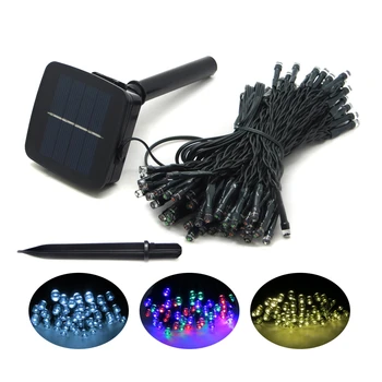 

20pcs/lot 8 Function 12M 50-100 LEDs Solar LED String Light For Garden Outdoor Christmas Decoration Light