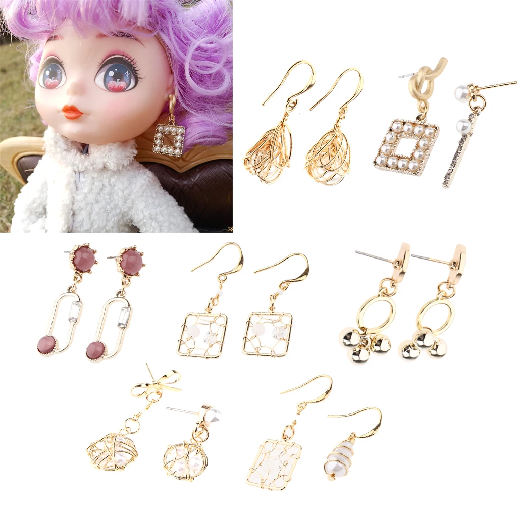 

MagiDeal Fashion Earrings Charming Pendant for Blythe 12inch Girl Dolls Dress up Accessory Birthday Gifts