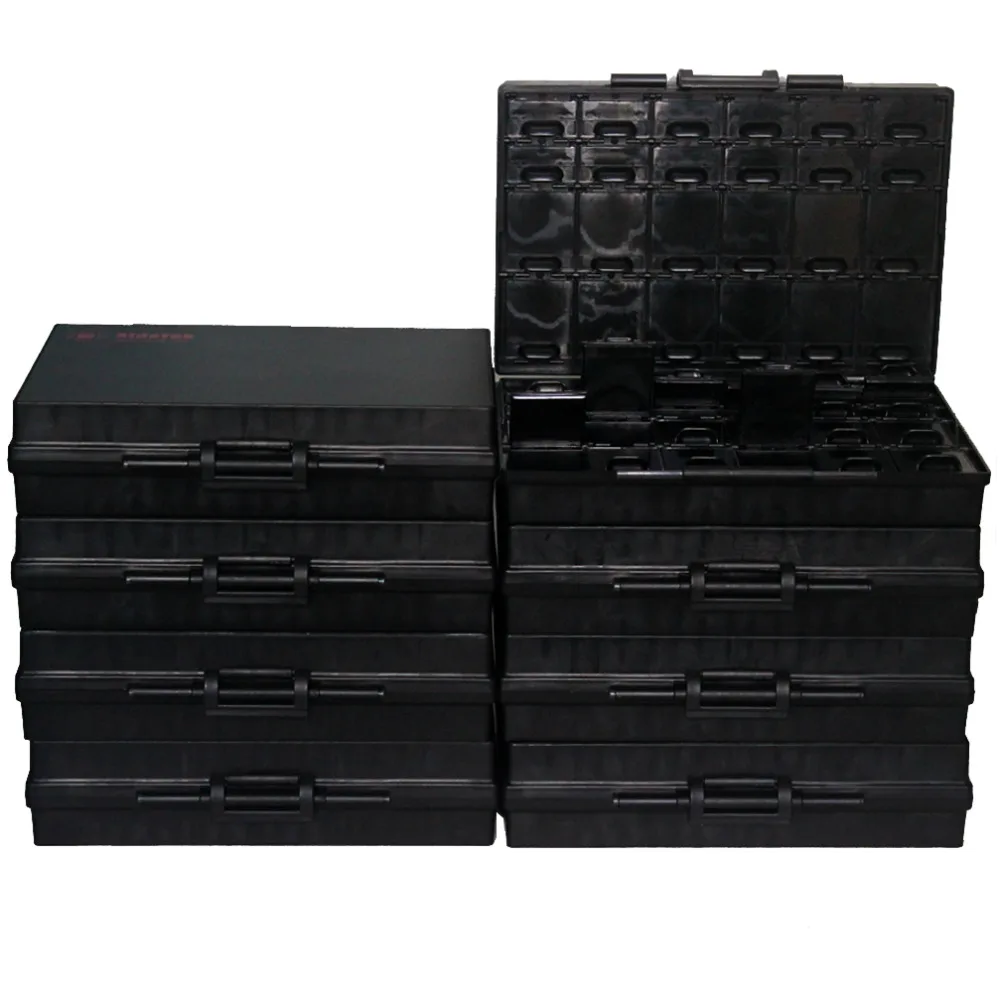 AideTek пластиковый безопасный корпус для хранения компонентов поверхностного монтажа 1206 0805 0603 0402 коробка чипы ДИОДЫ ТРАНЗИСТОР 8BOXALL48AS