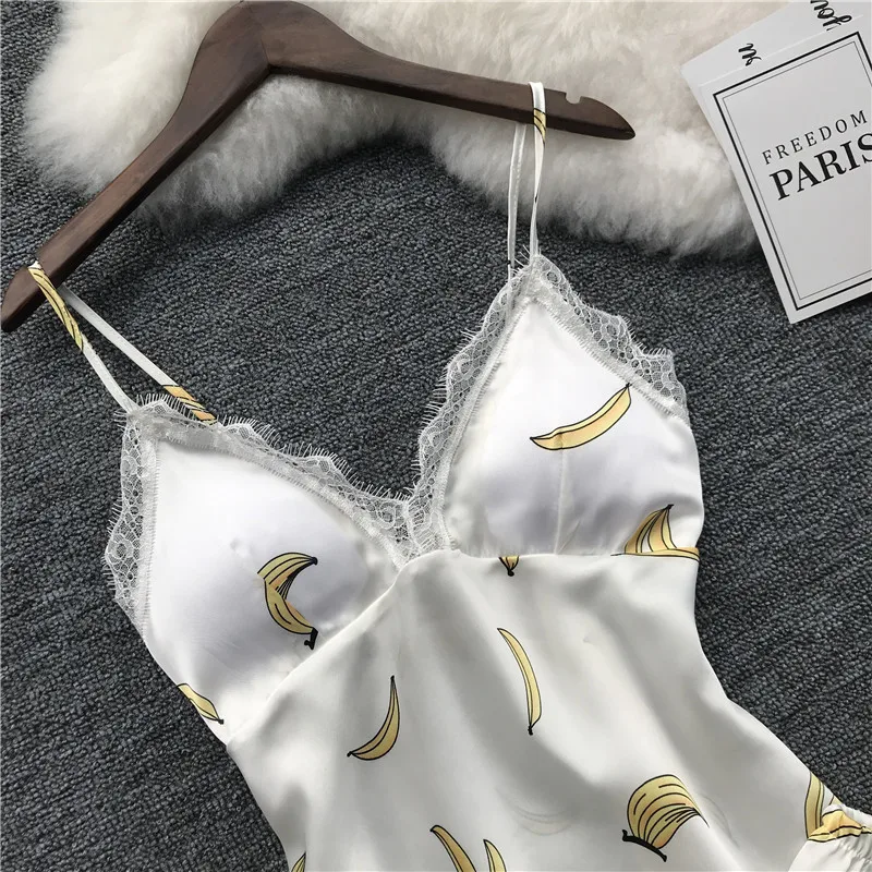 Daeyard Женская одежда для сна пижамные комплекты сексуальное женское белье цветочные Cami и шорты 2 шт. летняя пижама ночная рубашка Домашняя одежда с нагрудными накладками