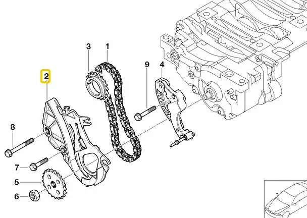 Масляный насос цепь привода направляющей для BMW E81 E46 E90 X1 X3 X3 E83 118i 318i 320i 11417548800