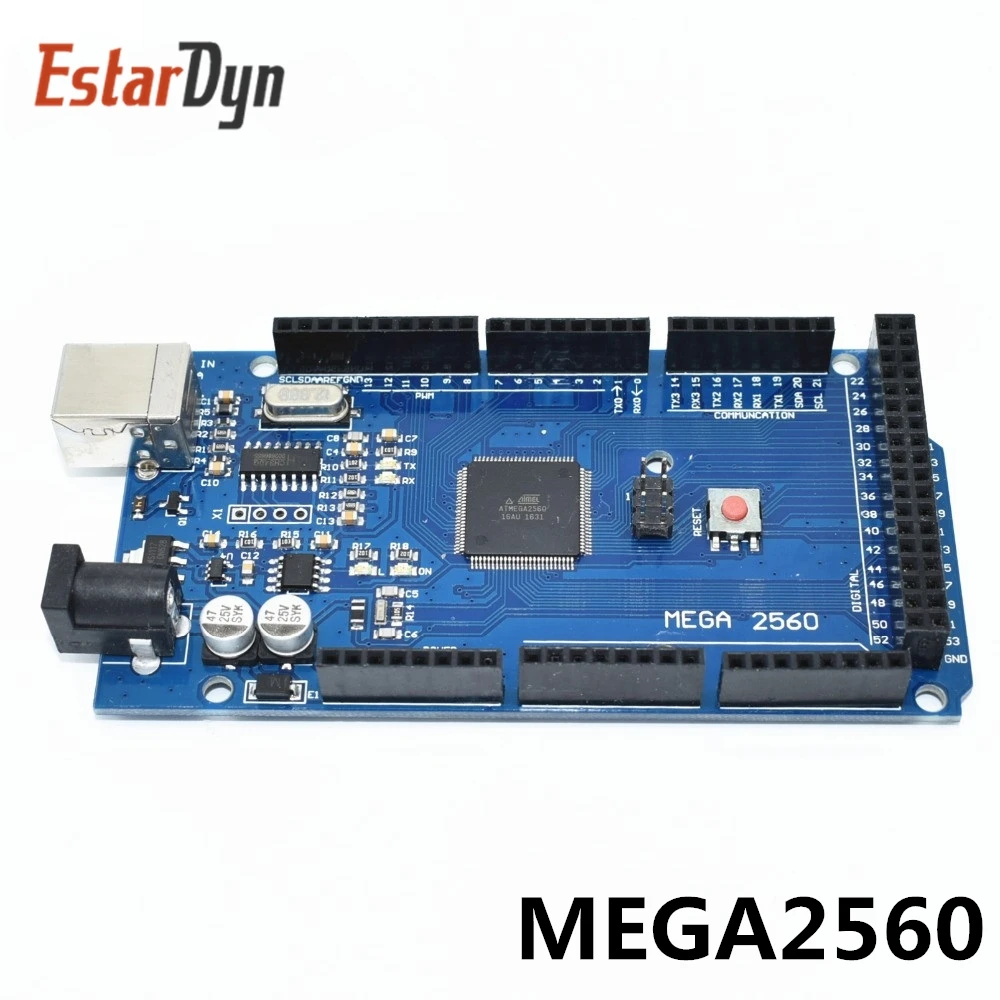 1 шт. Мега 2560 МЕГА 2560 R3 R3 для(ATmega2560-16AU CH340G) AVR USB плата развития(синий