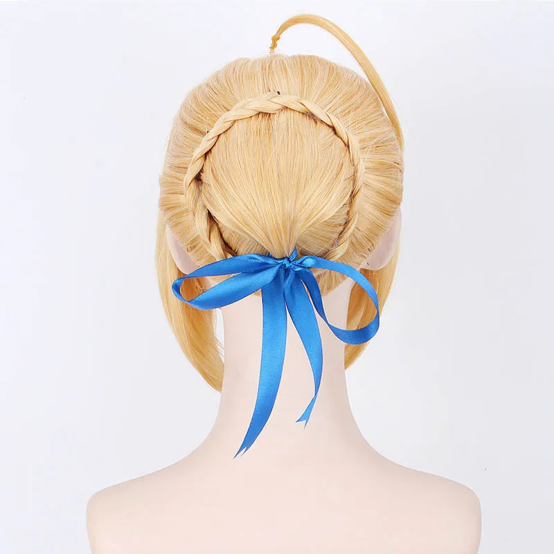 Coshome Fate Stay Night Saber Cosplay Wigs Costumes Sailor Uniforms Women Dress Halloween Party Clothing Set (11)
