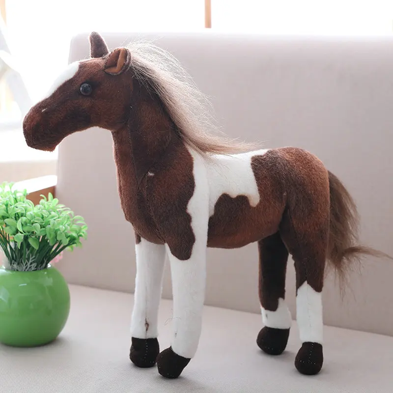 Плюшевая игрушечная лошадка, 4 стиля, мягкая кукла-животное, подарок на день рождения для детей, домашний магазин, Декор, игрушка высокого качества - Цвет: C