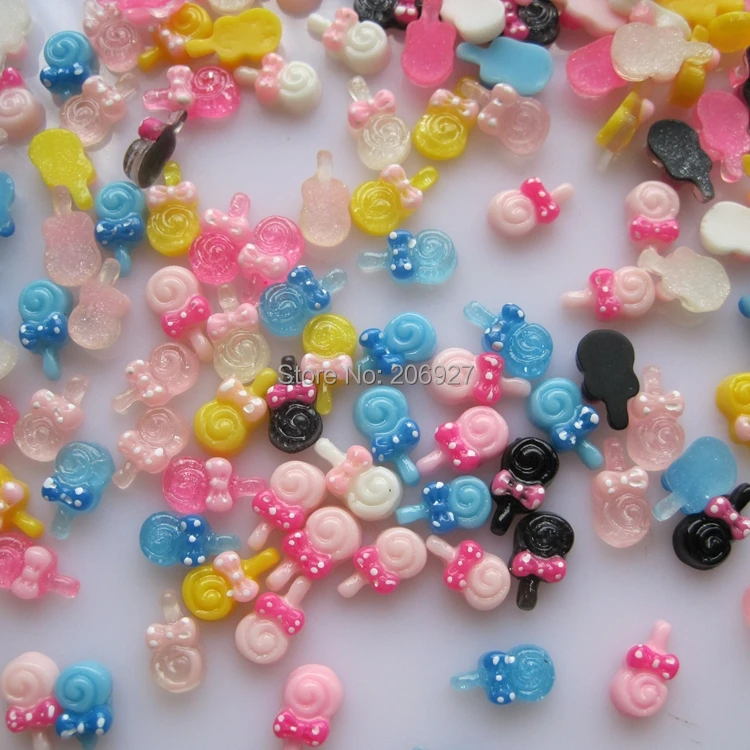 

#42 30pcs Cute Mix Cartoon Shape Nail Resin Decoration Outlooking