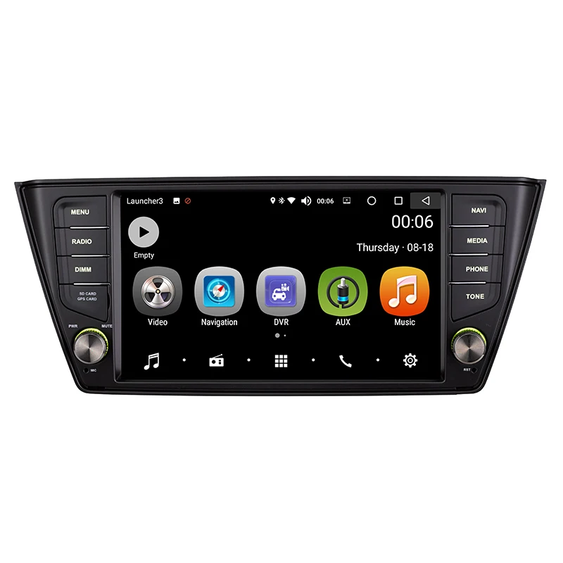 Sale Android 8.0 Car Multimedia Player 8 Inch Audio Radio Video Entertainment 1 Din Navigation System For Skoda Fabia 2015-2018 2