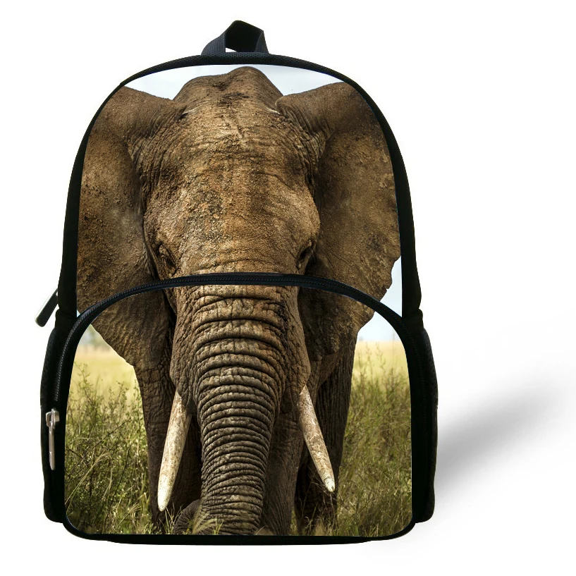 12 Inch New Fashion Animal Print Bag Elephant Backpack For Kids SchoolBag Children Backpack