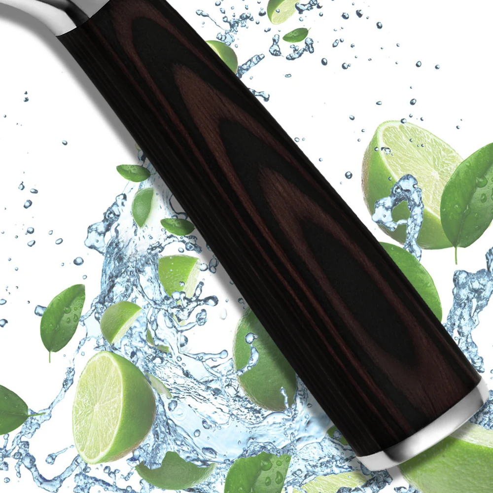 Нож Santoku в японском стиле 7 дюймовый 5 Дюймовый с двойной стальной головкой лезвия