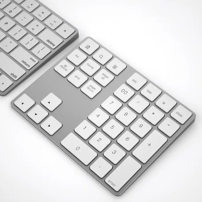 Bluetooth-клавиатура с номером, цифровая мини 34 клавиши, алюминиевый сплав для iOS Android XJ66