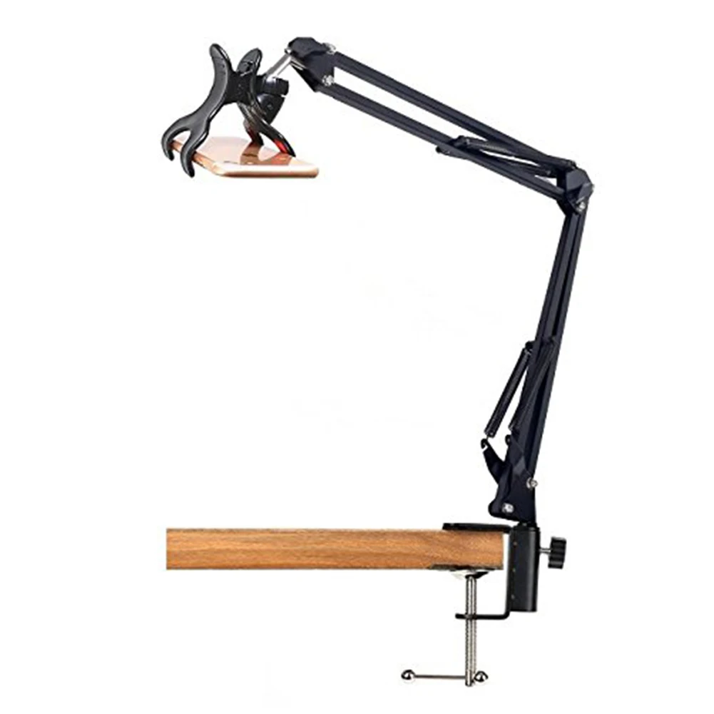 

For Live Streaming Desktop Rotate Phone Holder Cantilever Mount Universal Metal Mount Indoor Record Stable Adjustable