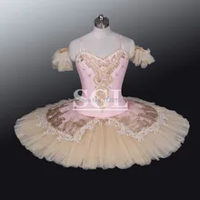 Розовые балетные пачки для взрослых, классические балетные пачки для выступлений, сценический костюм для испанских танцев, танцевальная одежда для девушек AT1154