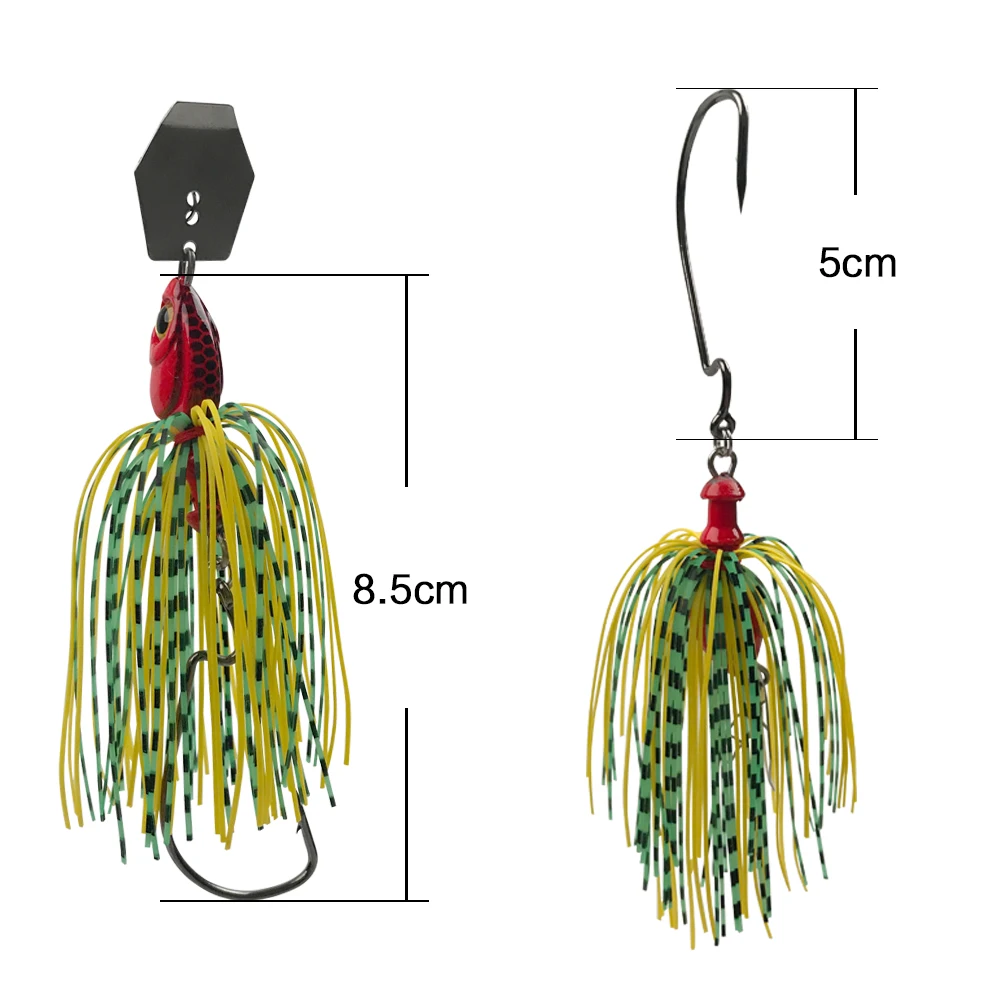 EASY CATCH 6pcs/lot Lures Chatterbait Elite Series with silicone Skirts buzzbait spinnerbait for lure fishing-1