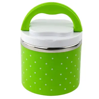 

1Layers Thermal Bento Lunch Box Thermos For Food Stainless Steel Insulation Storage food Container Dinnerware Sets Green