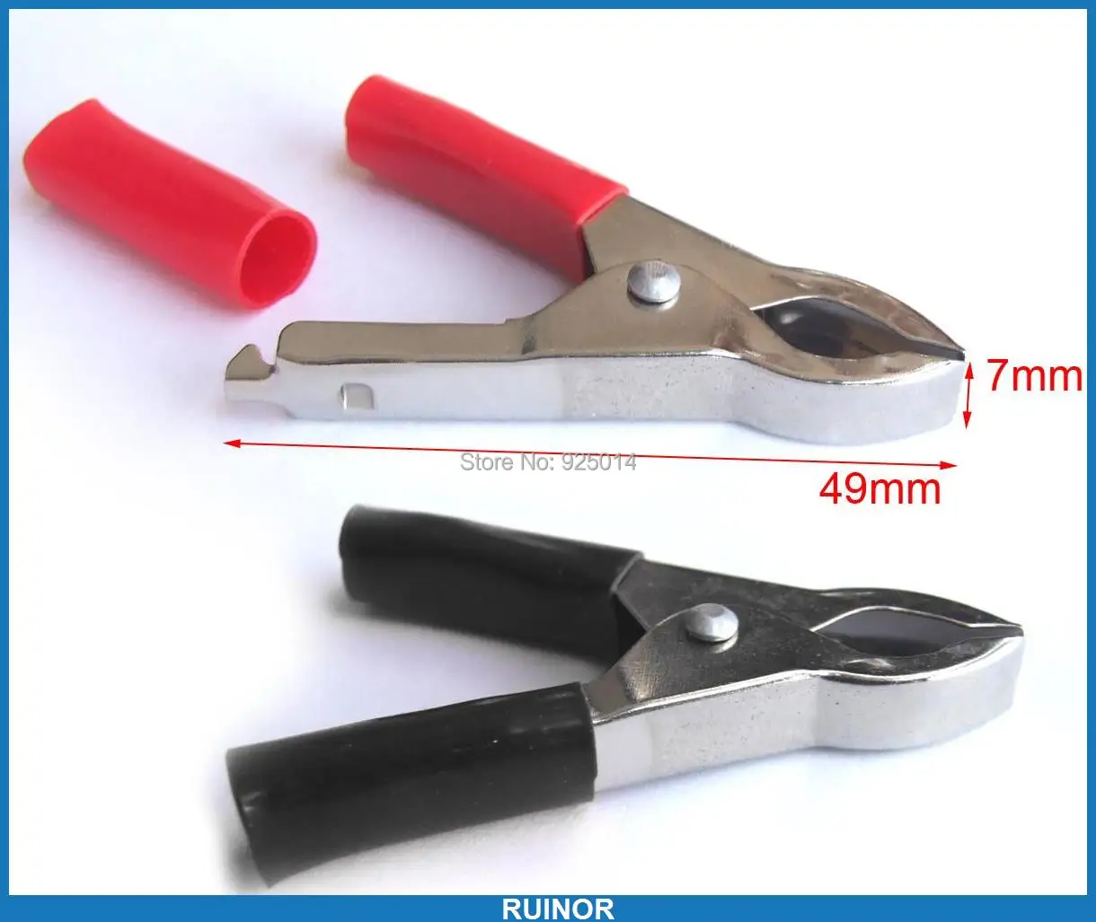 

100 pcs 10A Battery Clip Alligator clips Insulated Clamp 10A 50mm Test Probes