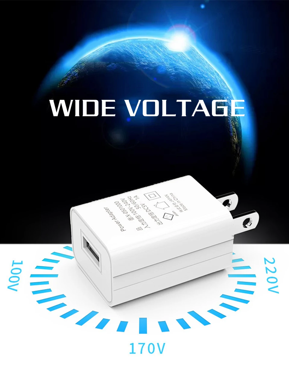 5V1A USB Charger Adapter Travel Wall US Standard Mobile Phone High Quality Electronic Plug Stable Charging White and Black (5)