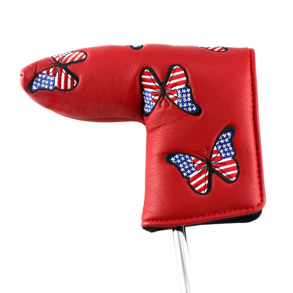 High Quality Golf Putter Covers with Butterfly USA flag Embroidered
