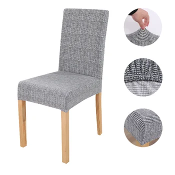 

Solid Color Chair Covers Spandex Chair Covers Dining Simple Universal Chair Cover Stretch Elastic For Home Kitchen Banquet Wed