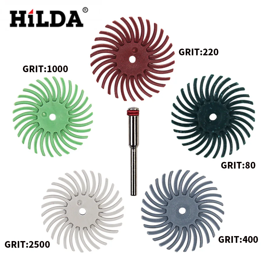 Абразивные инструменты HILDA 80 # 220 400 1000 2500 #50 шт. Аксессуары Dremel вращающиеся с