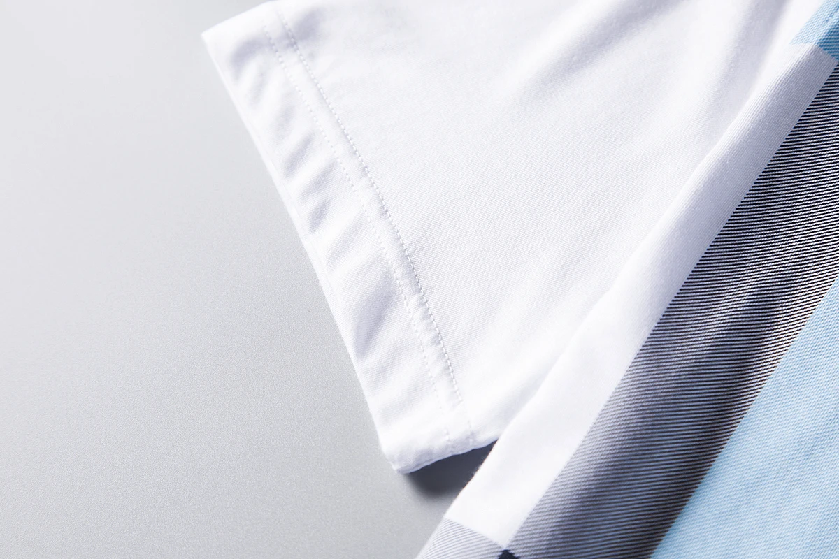 HAYBLST Новая мужская рубашка Поло 3 штуки клетчатая брендовая одежда с коротким рукавом дышащего размера плюс XXXL homme рубашка, Топы И Футболки