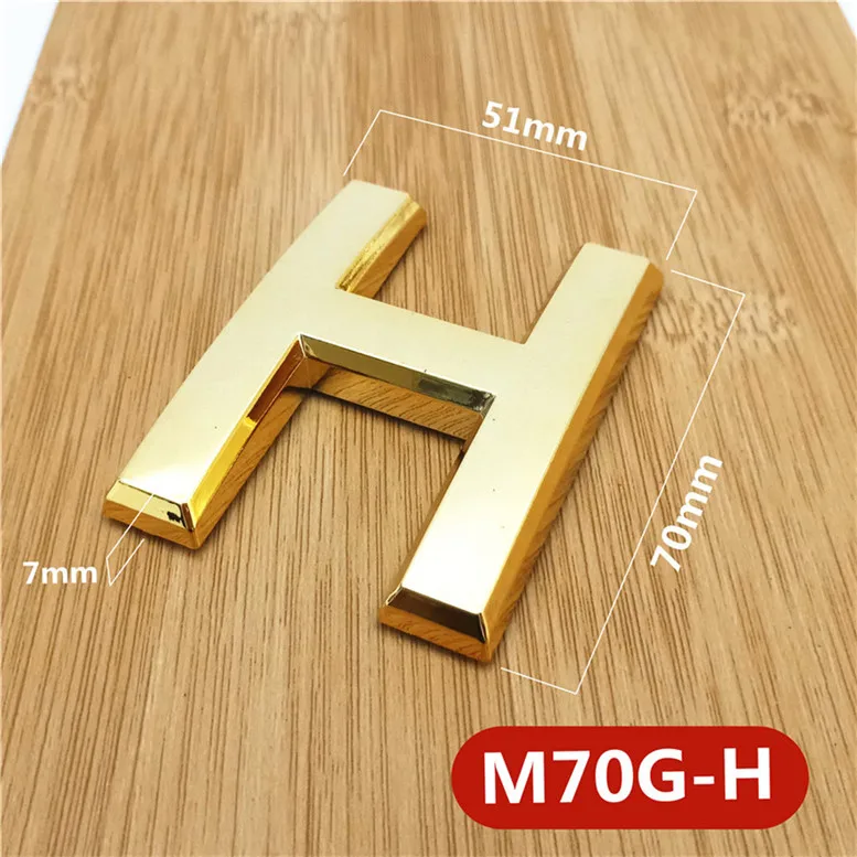M70G亮金70mm塑料门牌=H号