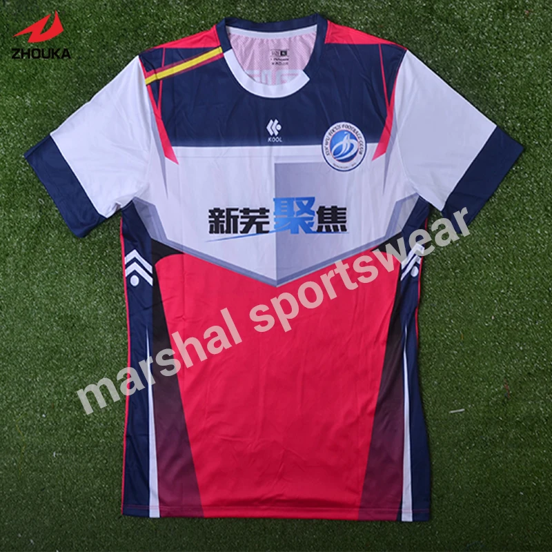 Customized professional full sublimation custom soccer team jerseys O neck soccer jersey OEM