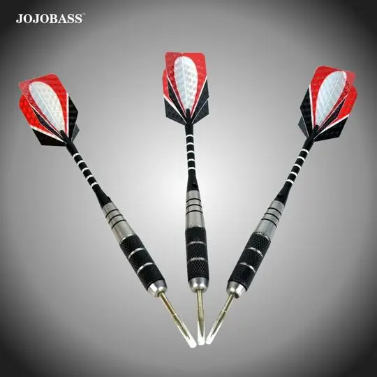 3 Pcs/Pack 22g Professional Tungsten Steel Darts Set Red Dart Flights