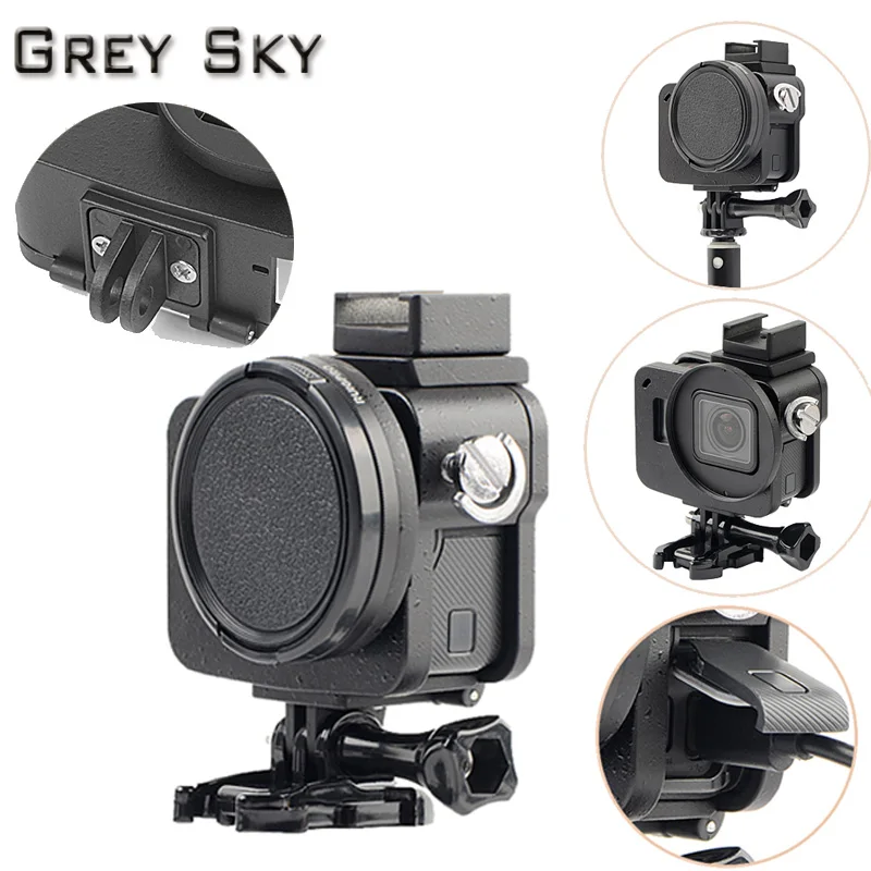 Защитный чехол Hero5 для камеры GoPro Hero 7 6 корпус из алюминиевого сплава с