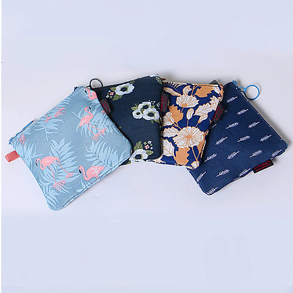 Women Girls Floral Sanitary Pad Organizer Holder Napkin Towel