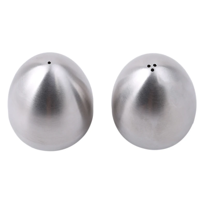 Creative Stainless Steel Egg Shaped Salt Pepper Shaker
