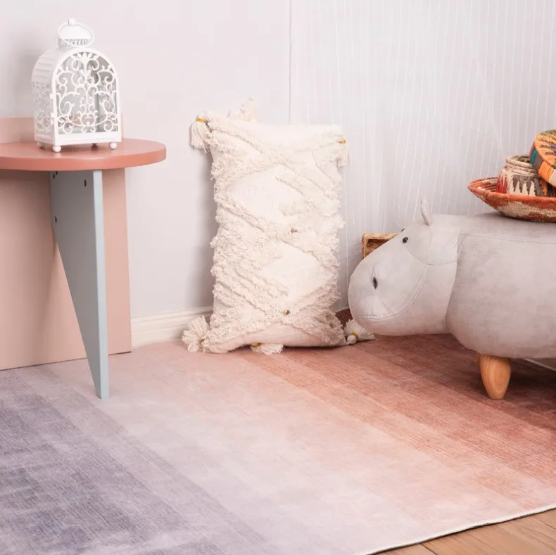 Японский градиент цвета Мода INS бархат коврик прикроватный одеяло коврик открытый молитвенный салон домашний Коврик Противоскользящий коврик