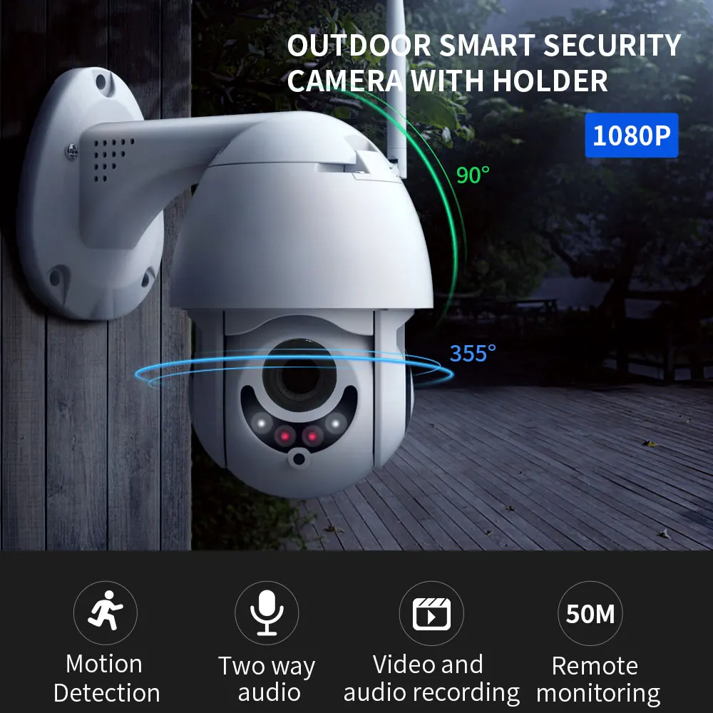 1080 P ip-камера водостойкая система видеонаблюдения 2 8-12 мм объектив 50 м ночного