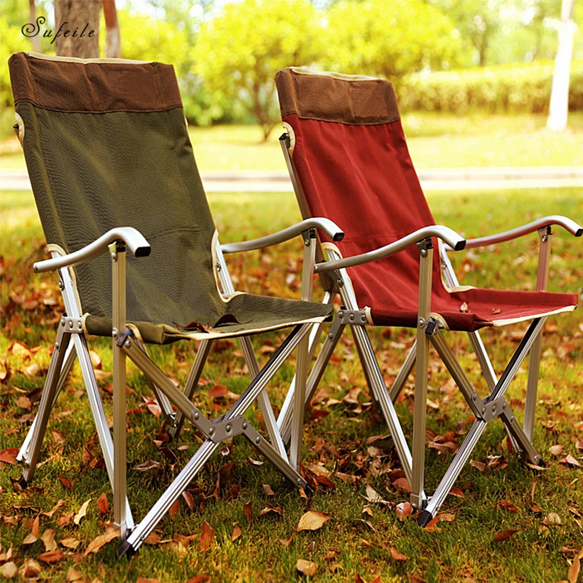 SUFEILE Folding outdoor fishing chair Portable aluminum alloy beach