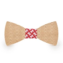 Ручной росписью деревянный галстук-бабочка галстук праздничный свадебный бизнес повседневный мужской и женский модный деревянный галстук-бабочка галстук можно настроить