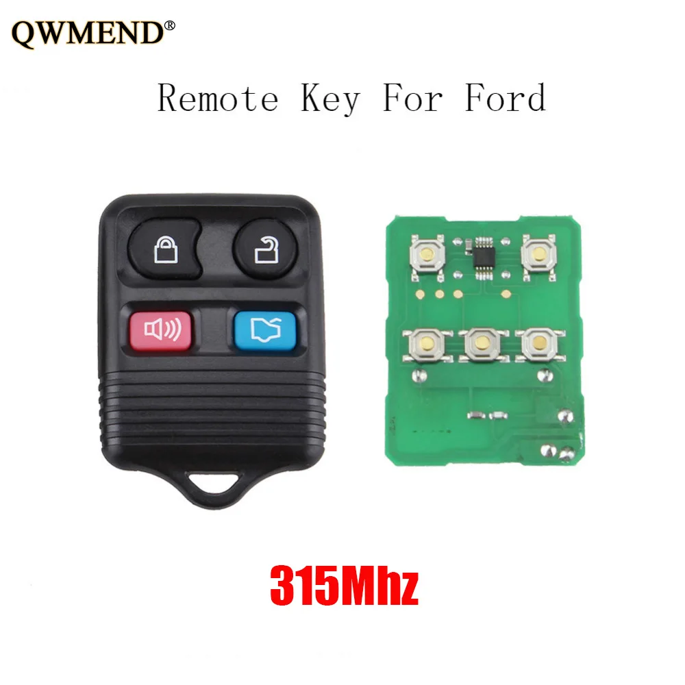 

QWMEND 2pcs*4Buttons 315Mhz Car Remote key For Ford 2001-2007 Escape F 150 Explorer CWTWB1U345 GQ43VT11T CWTWB1U331