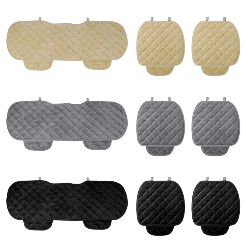 online Hot Car 3 p ccedil;s set Universal para Toyota Quadrado Confort aacute;vel Macio Algod atilde;o Almofada Do Assento de Carro Tampas de Assento Da Frente Para Tr aacute;s Da Cadeira Auto mat Pad