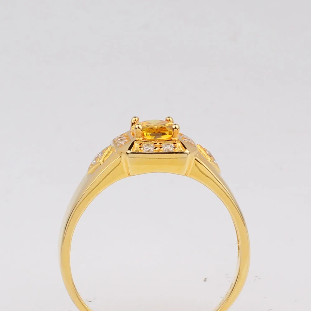 Мужское и женское кольцо из серебра 925 пробы золотистого цвета|925 silver ring|silver ring925